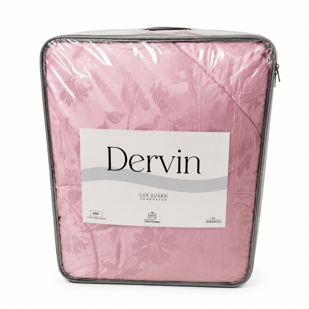 Dervin Jacquard Cotton Double Comforter 90 x 100 Inches with Wire Bag Packing