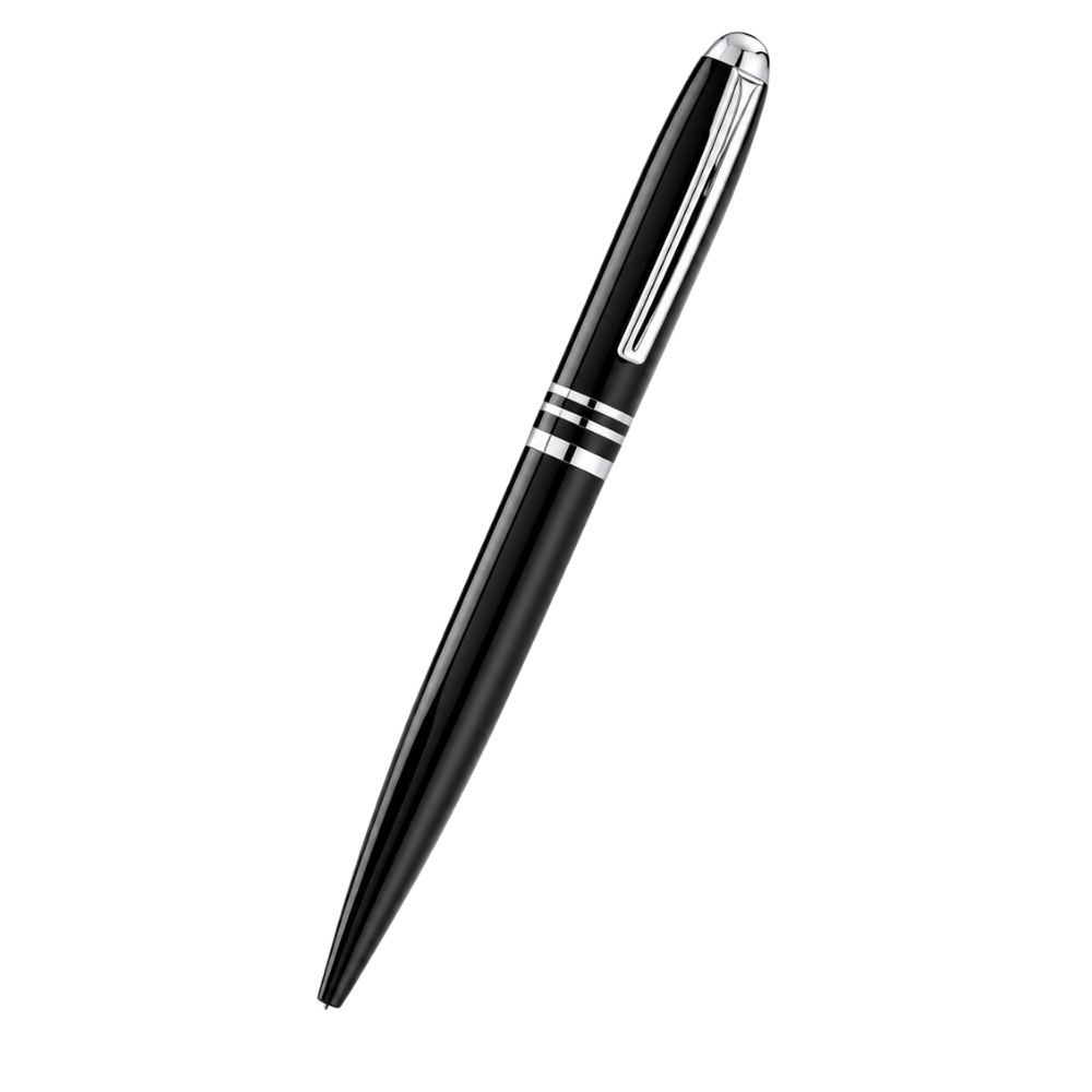 Black Metal Ball Pen with Chrome Accents for Corporate Gifting