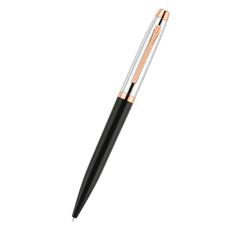 Black Metal Pen with Metallic Accents for Corporate Gifting
