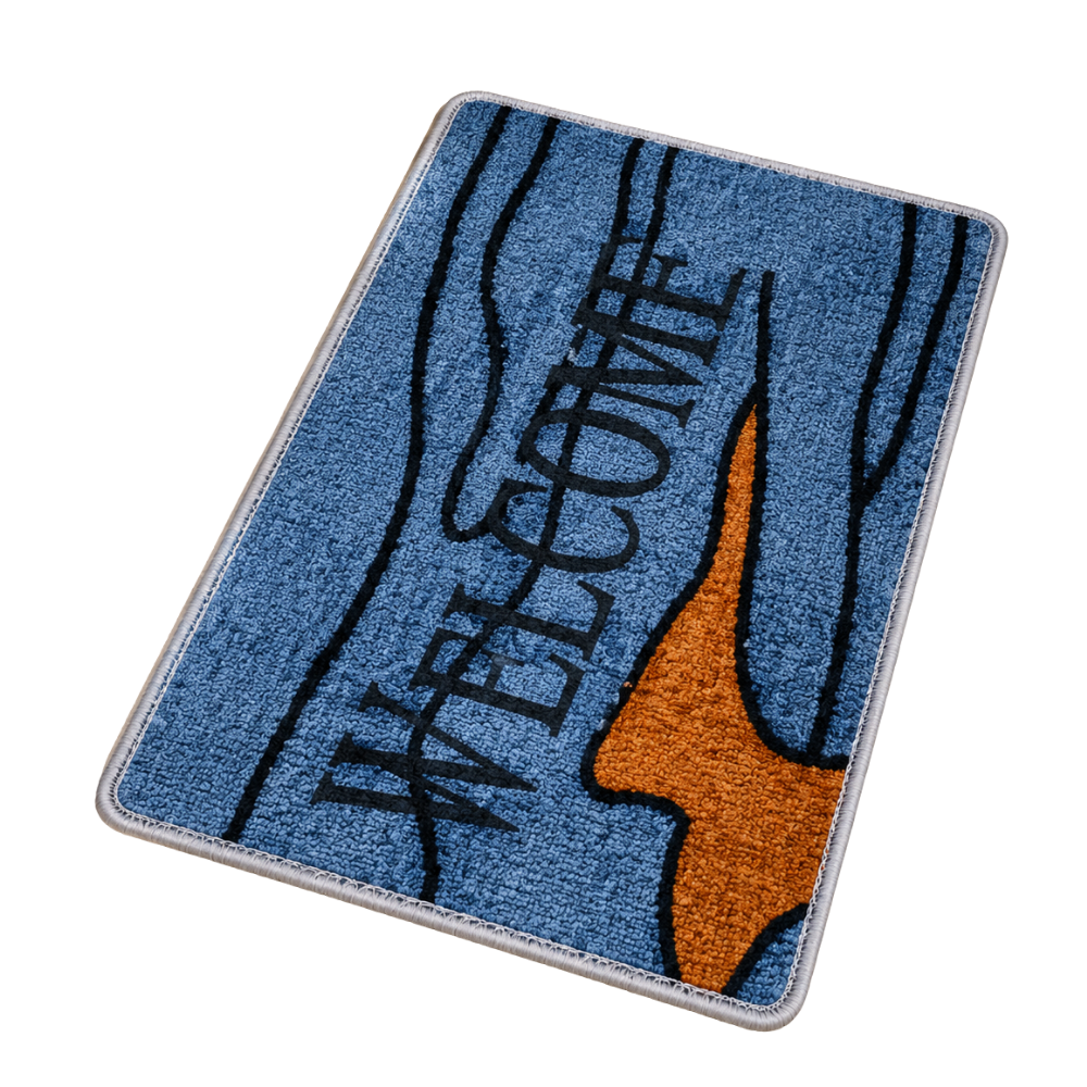 Welcome Anti-Slip Printed Door Mat for Home Entrance