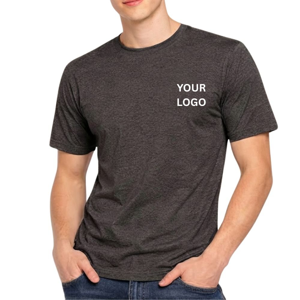 Custom Round Neck T-Shirt with Logo Printing for Corporate Uniform