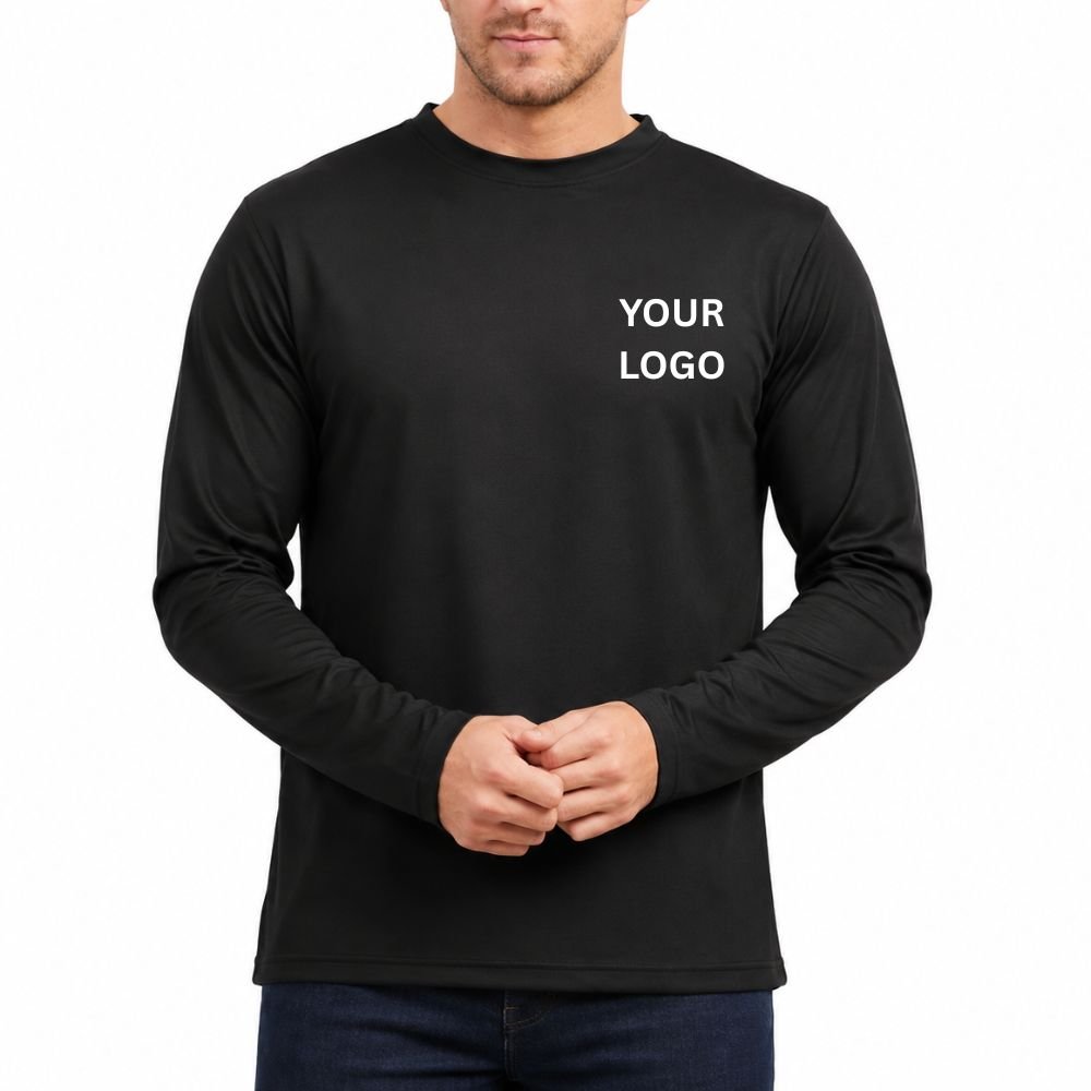 Full Sleeve Round Neck T-Shirt with Logo Printing | Globalware