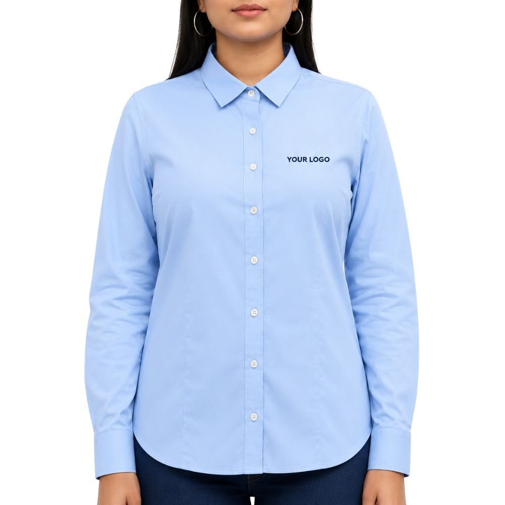 Women’s Office Shirt with Logo Printing | Corporate Uniform