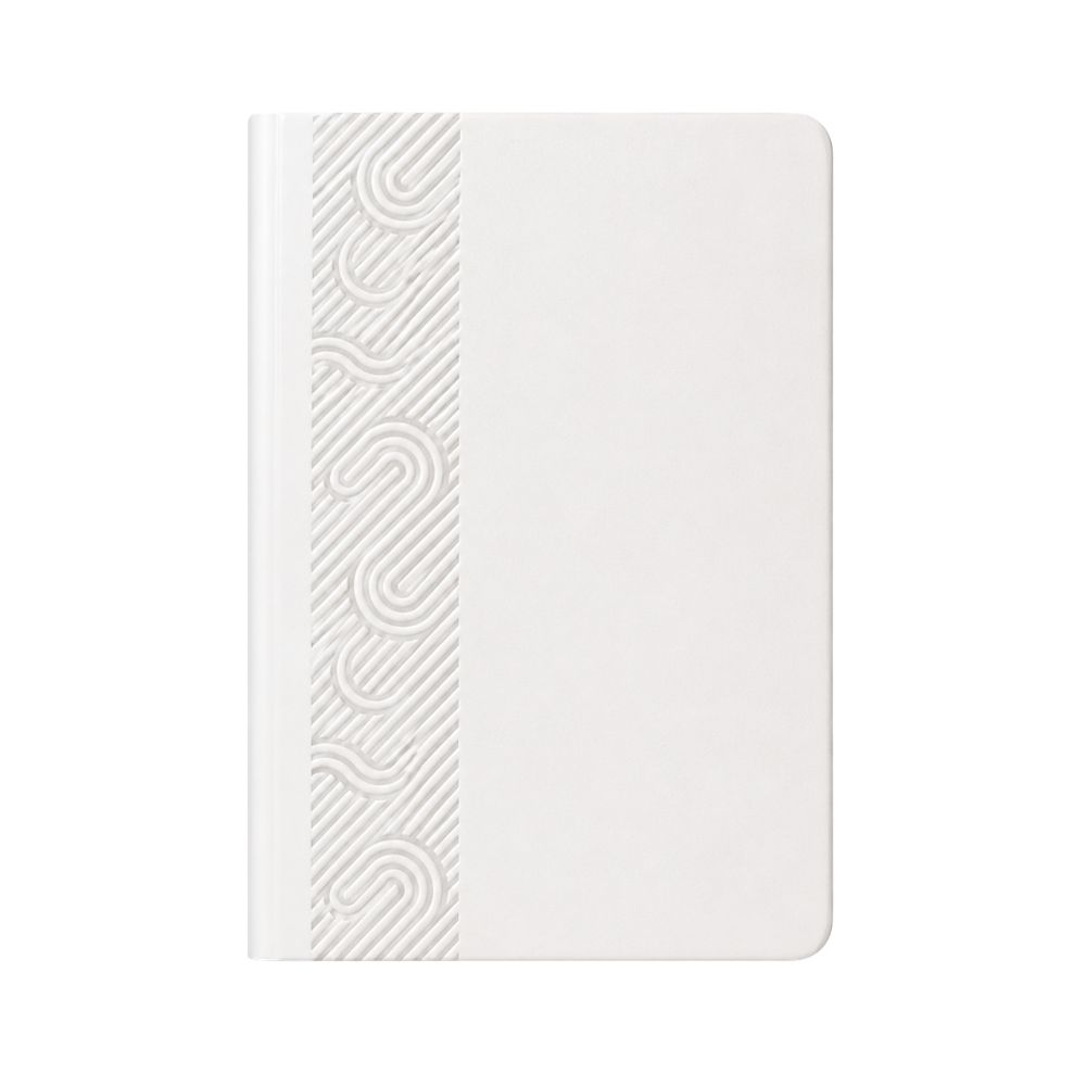 White Executive Notebook Diary with Embossed Design for Corporate Gifting