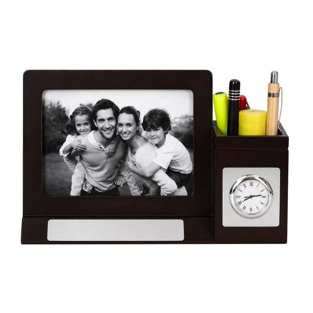 Wooden Photo Frame with Clock | Customized Corporate Gift