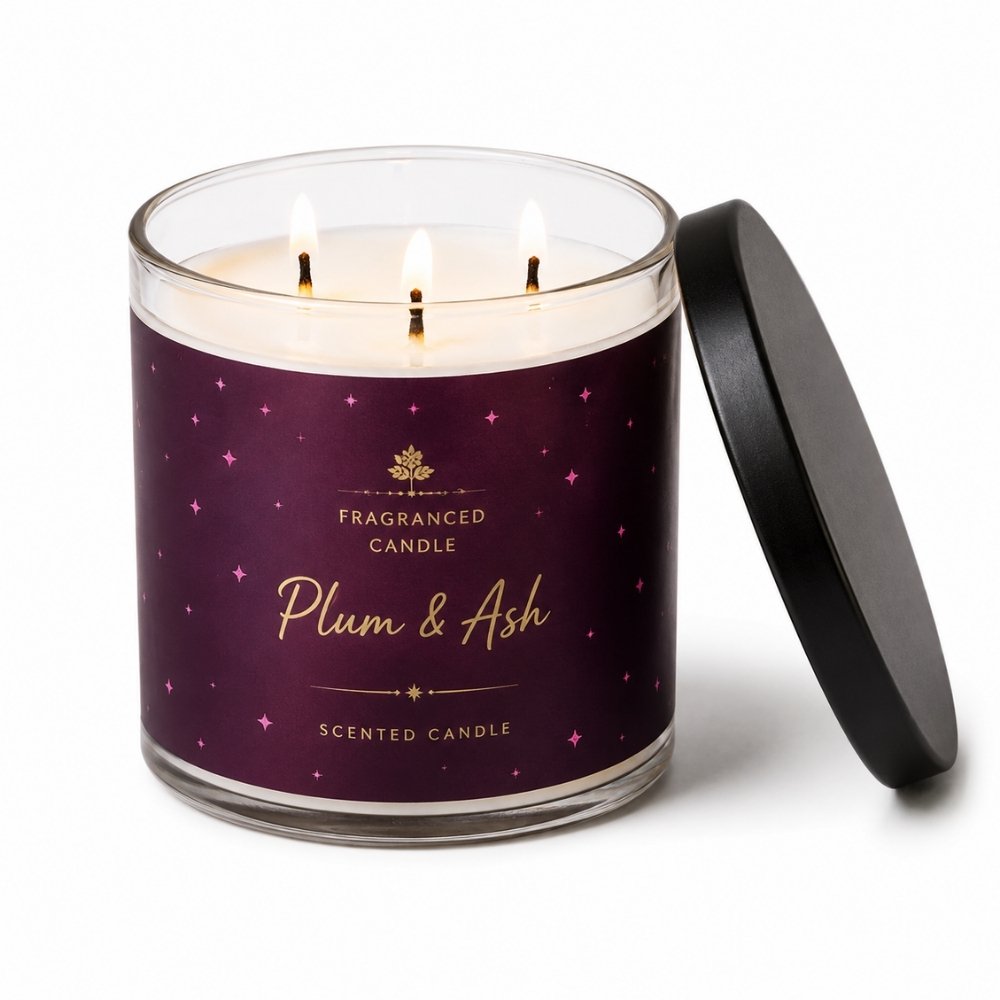 Candles for Corporate Gifts – Botanical Blossoms 3 Wick Glass Candle