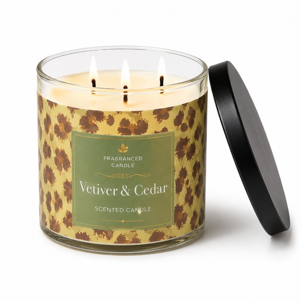 Candles for Corporate Gifts – Botanical Blossoms 3 Wick Glass Candle