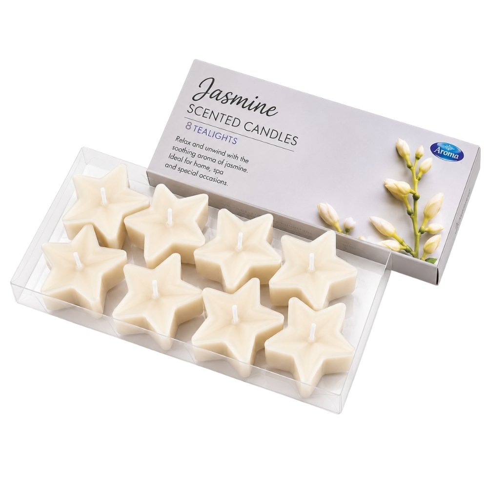 GlowStar Star Tealight Set of 8 – Candles for Corporate Gifts