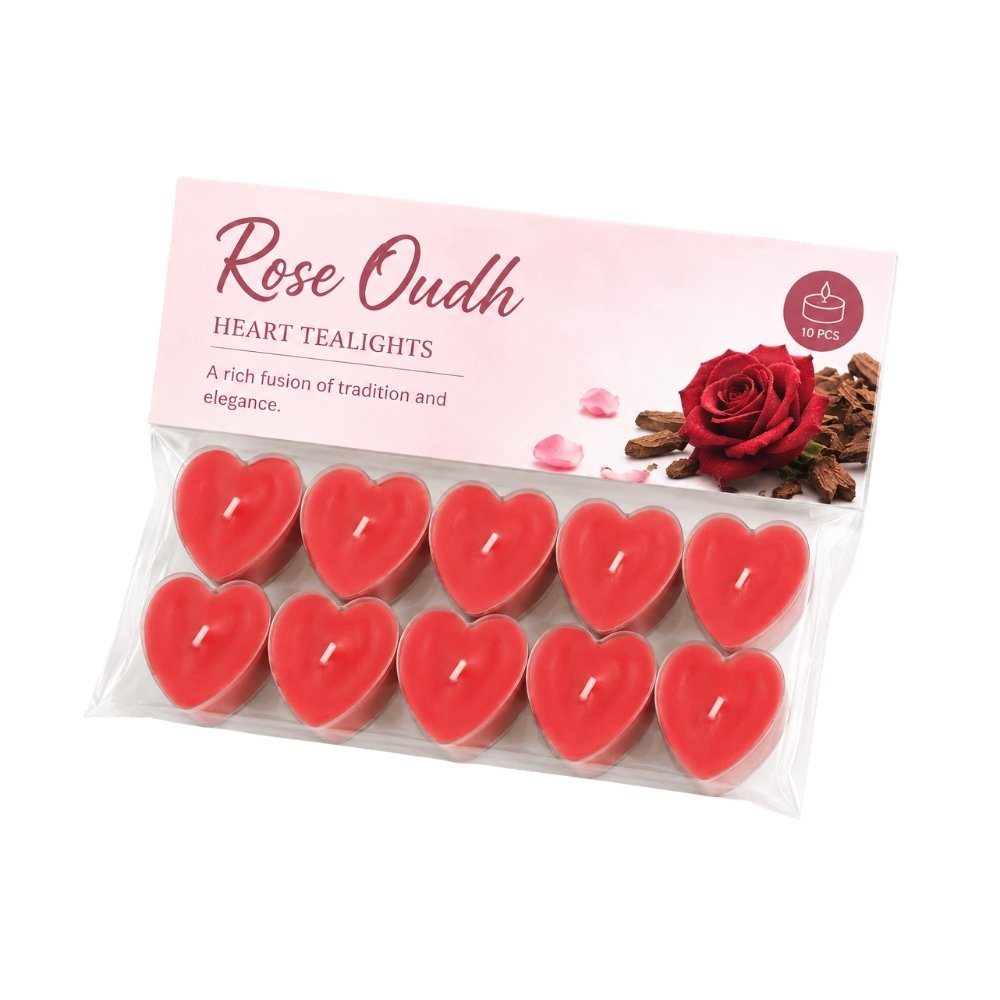 LUMIHeart Heart-Shaped Tealight Set of 10 – Candles for Corporate Gifts