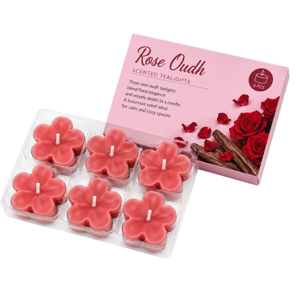 Candles for Corporate Gifts – Bloomlite Floral Tealight Set of 6
