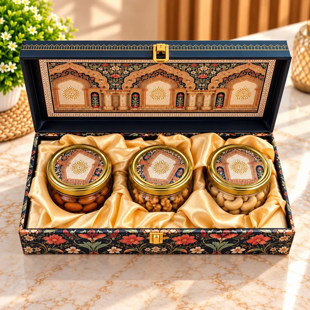 Decorative Dry Fruit Gift Box – Diwali Hampers for Corporate Gifting